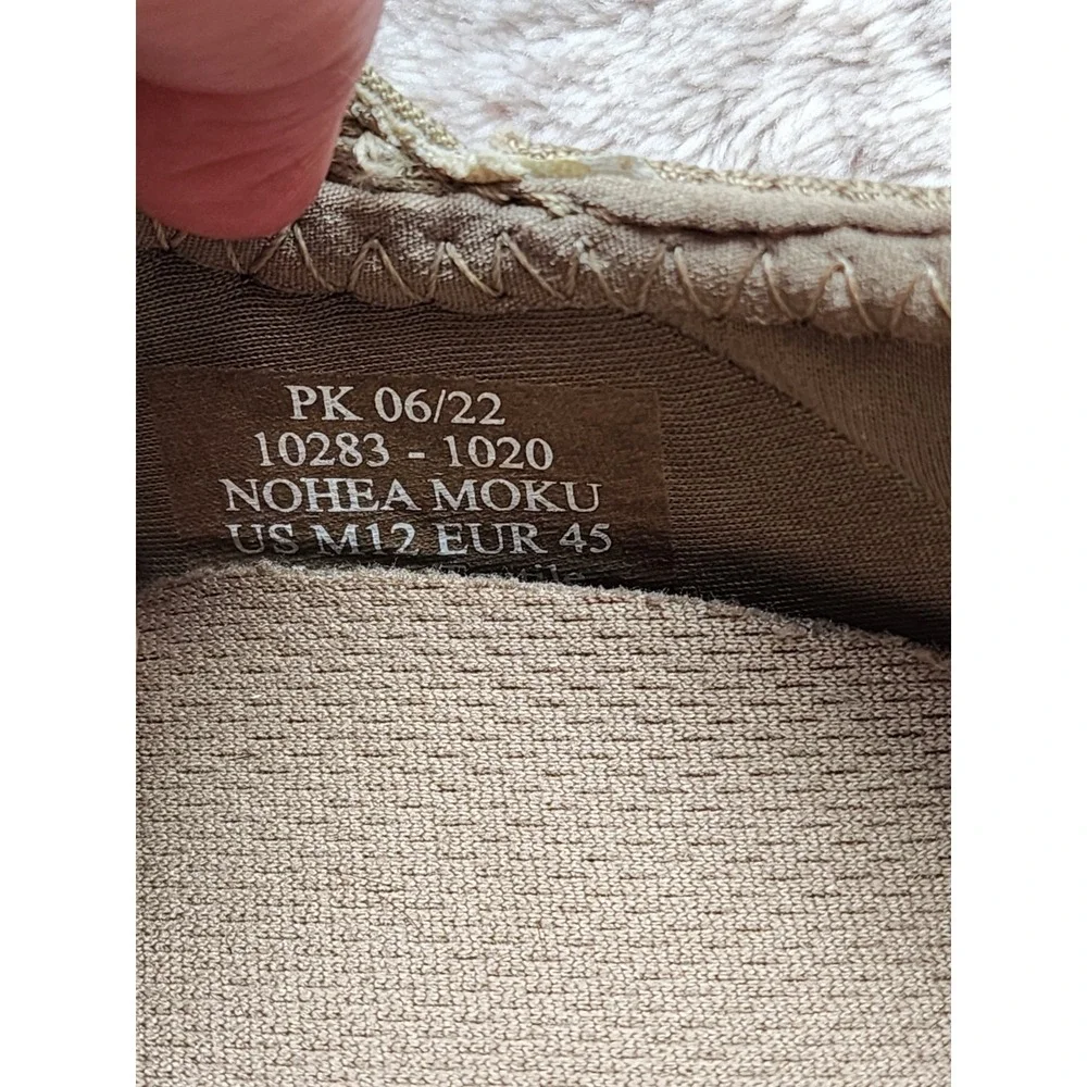 OluKai Nohea Moku Tan Boat Shoes Mens Size 12 Slip On Casual 10283-1020